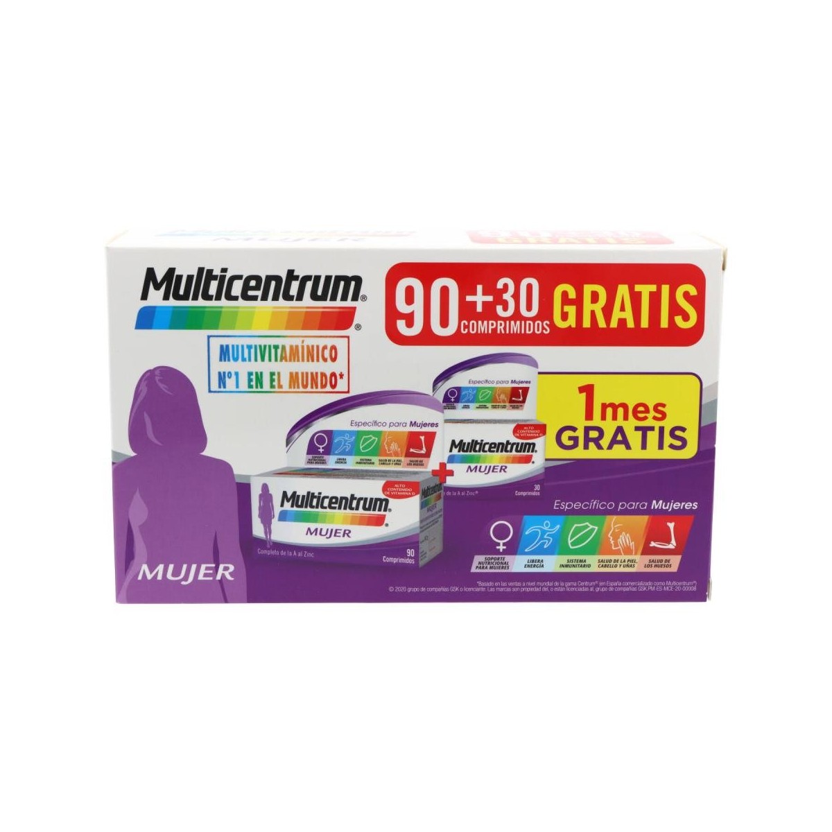 pack multicentrum mujer 90 30 comprimidos