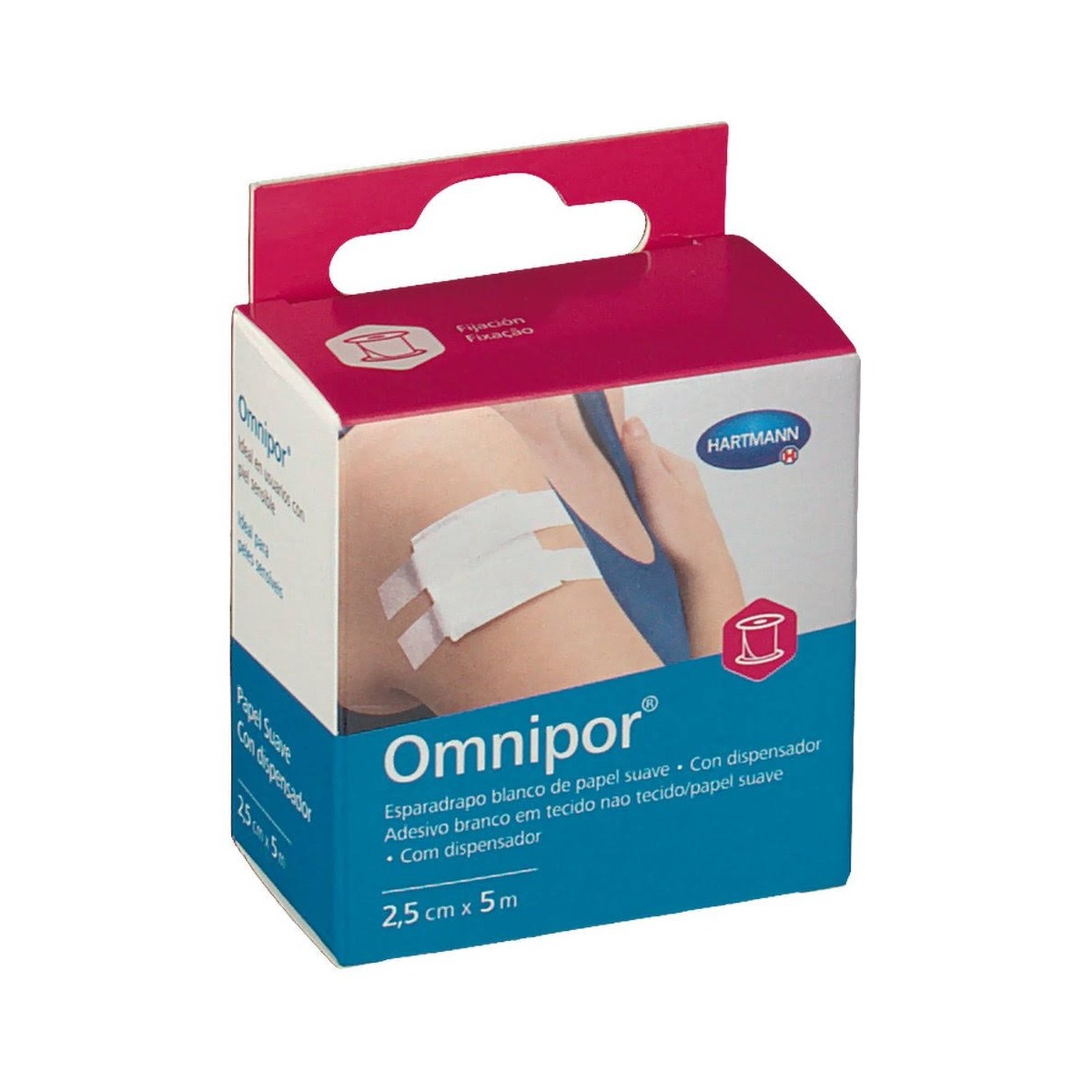 omnipor esparadrapo de papel 5 m x 25 cm hartmann
