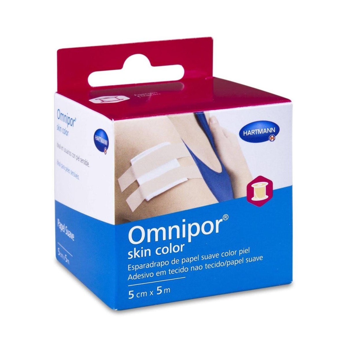 omnipor esparadrapo hipoalergico skin color 5 m x 5 cm