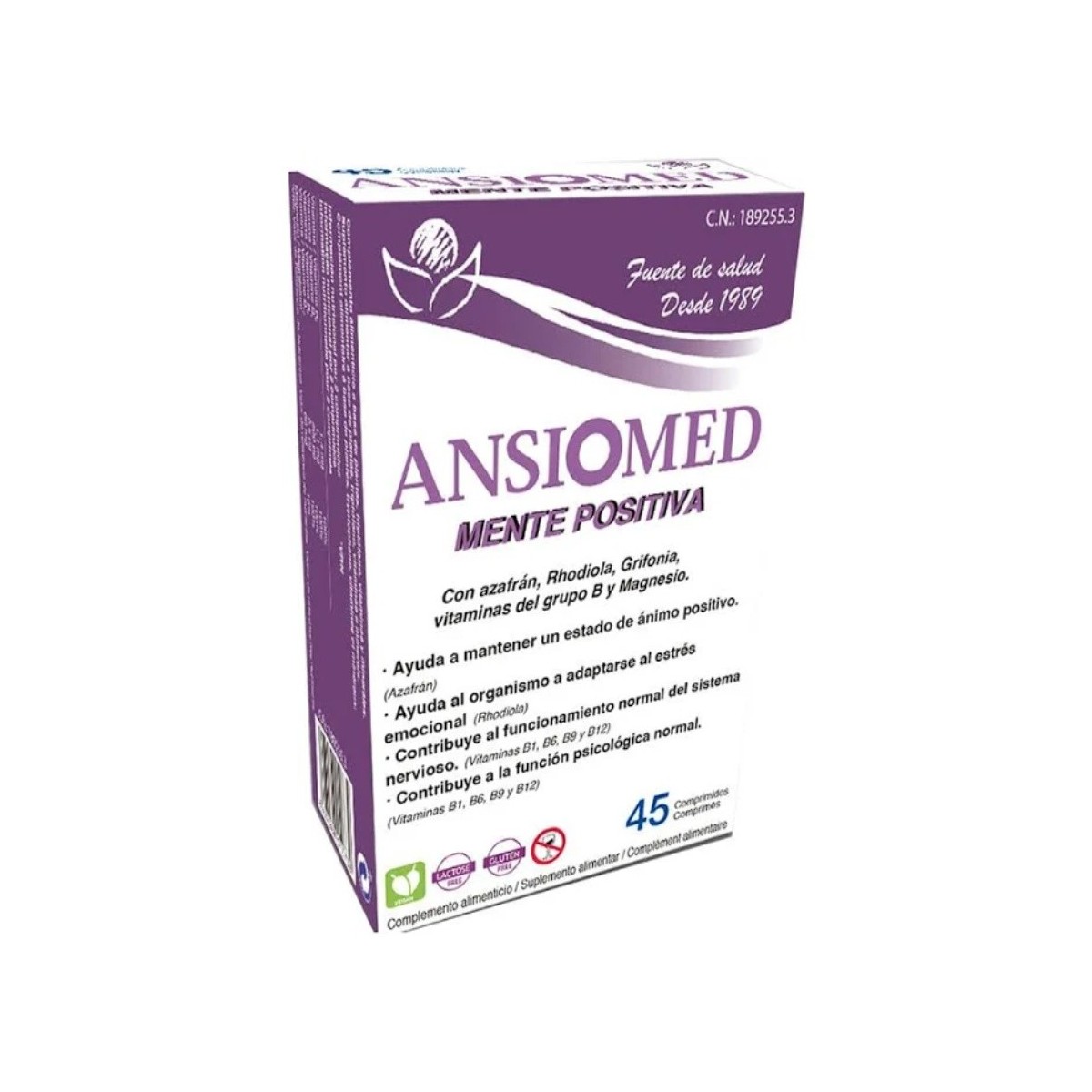 ansiomed mente positiva 45 comprimidos bioserum