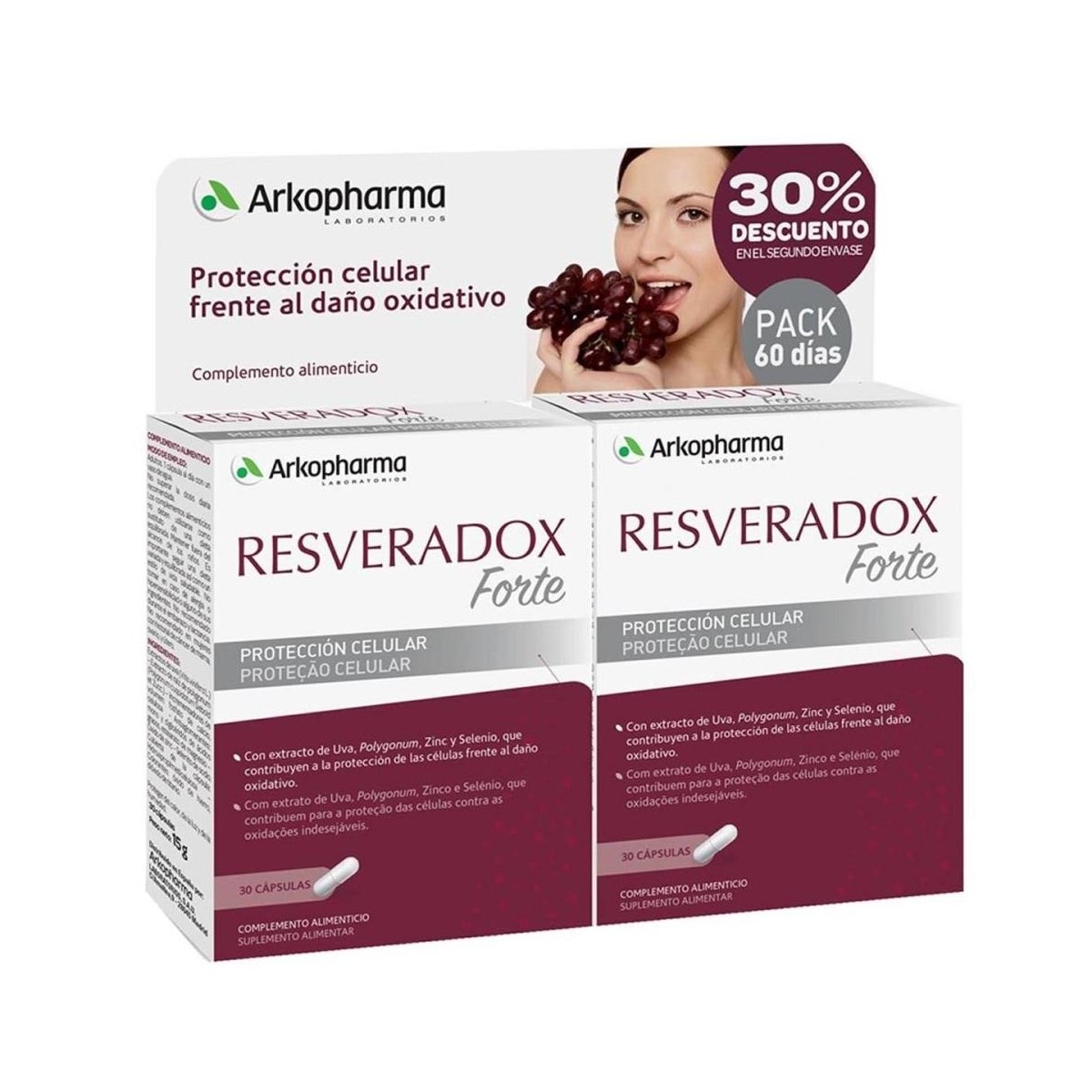 resveradox forte 30 30 capsulas