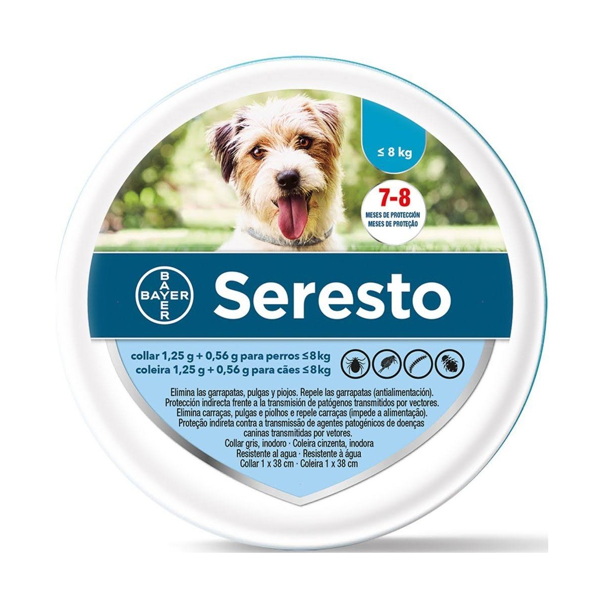 collar antiparasitario seresto 8 kg
