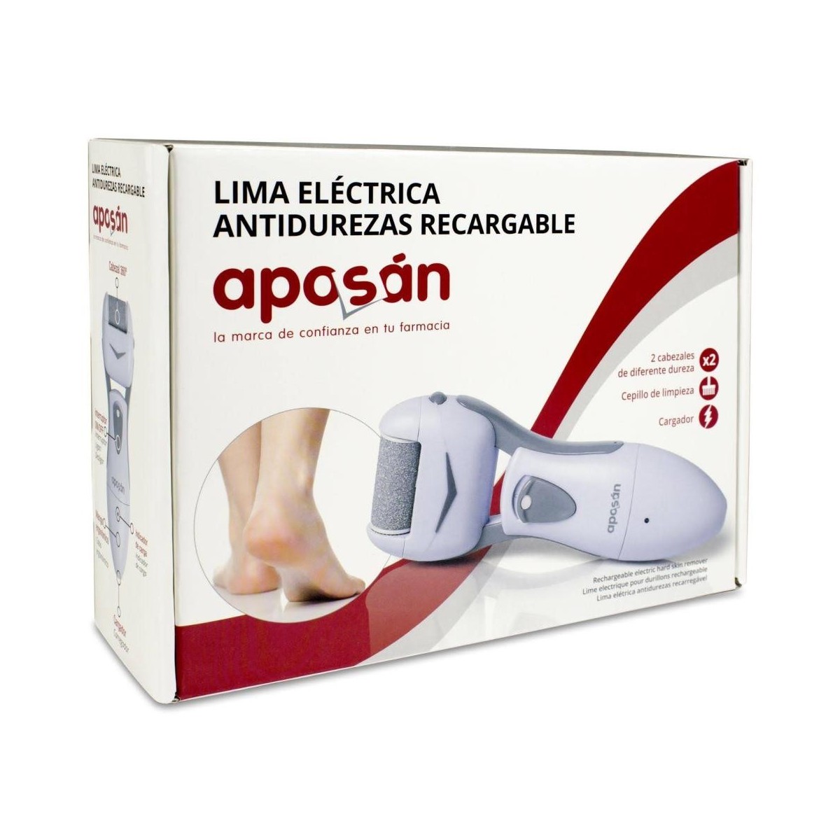 aposan lima electrica antidurezas recargable