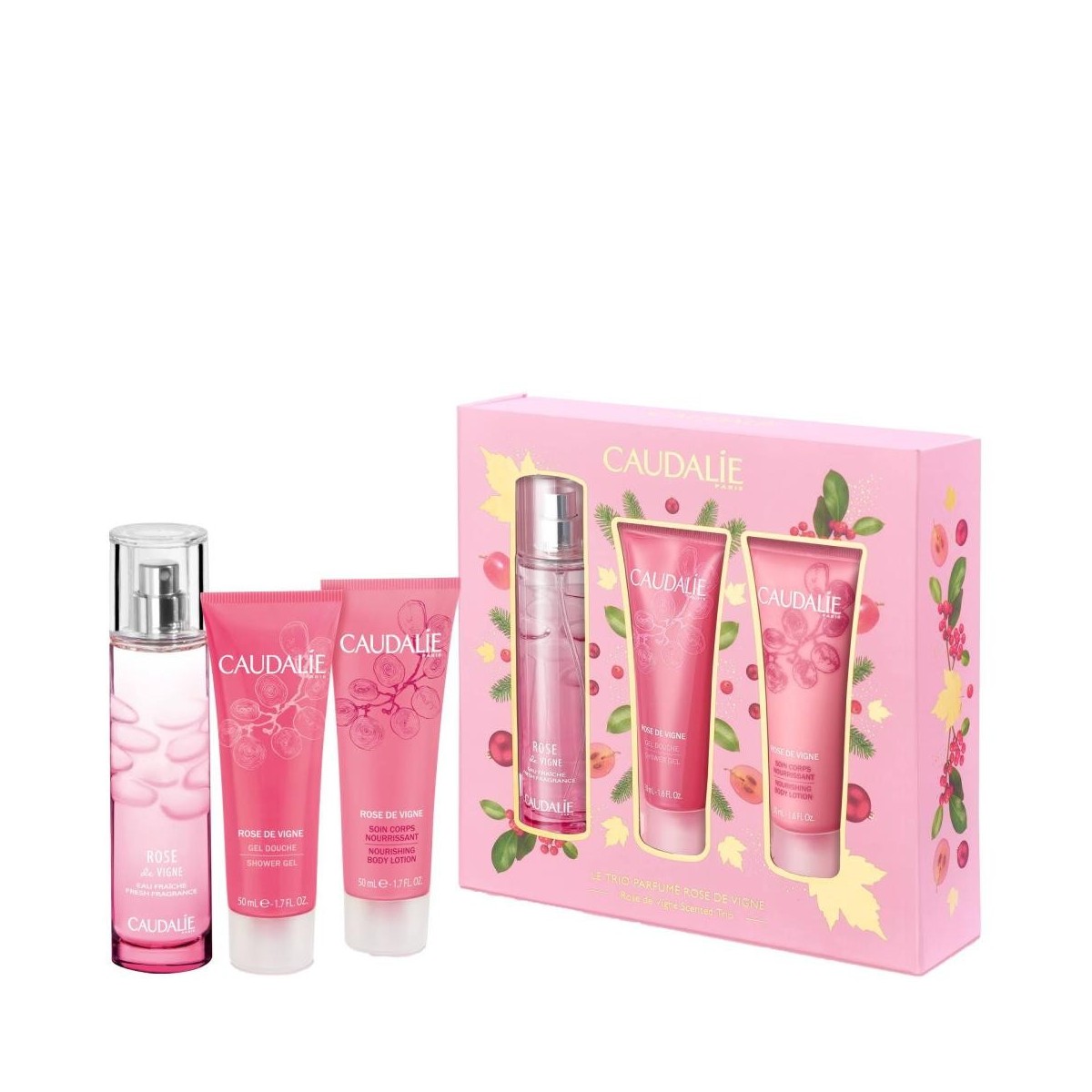 caudalie cofre rose de vigne