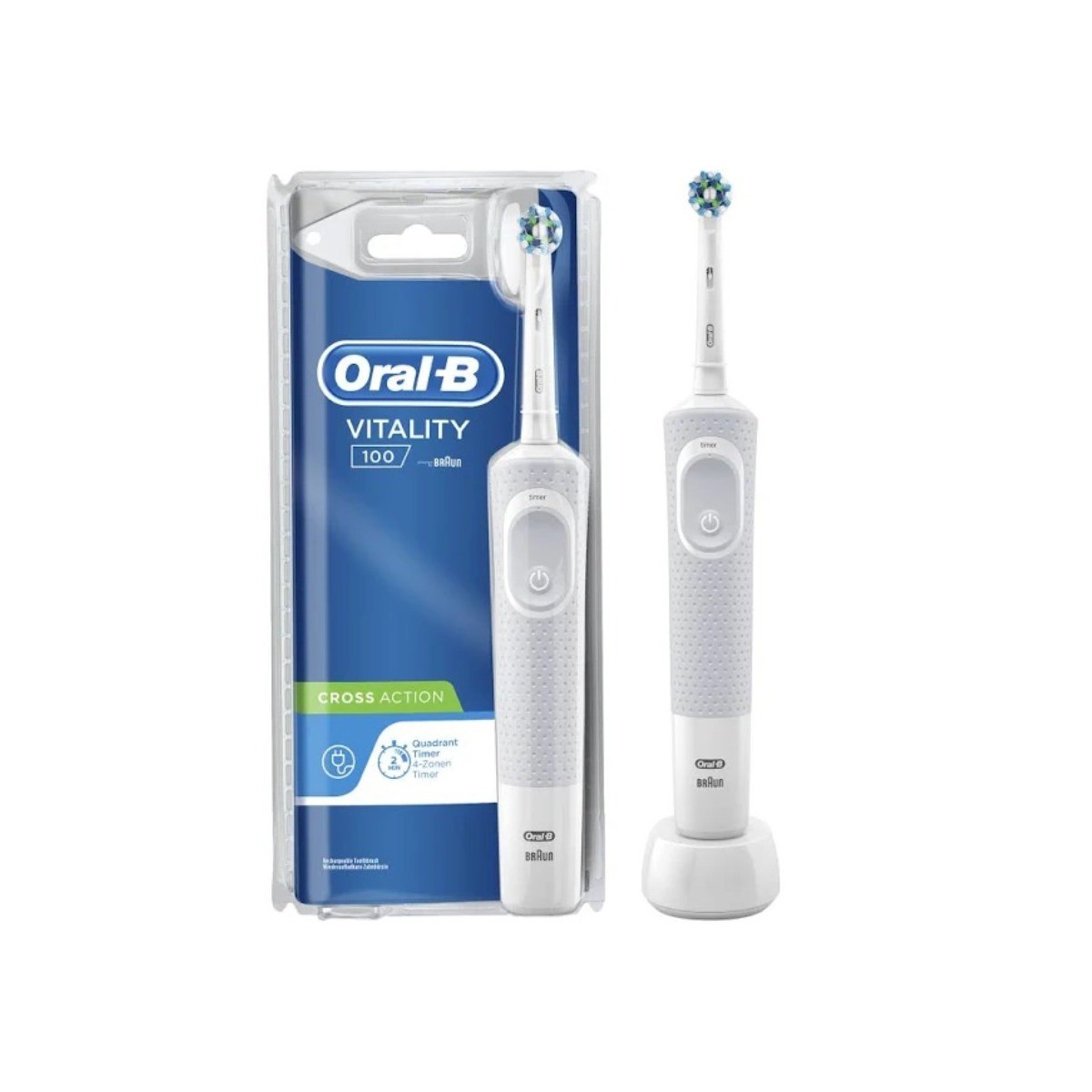 oral b cepillo dental electrico vitality 100 cross action blanco