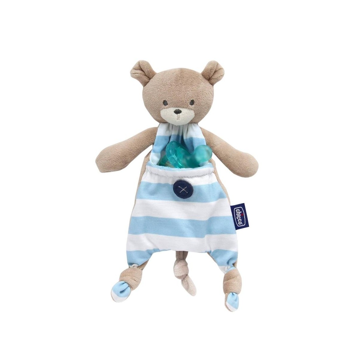 chicco guarda chupete pocket friend azul