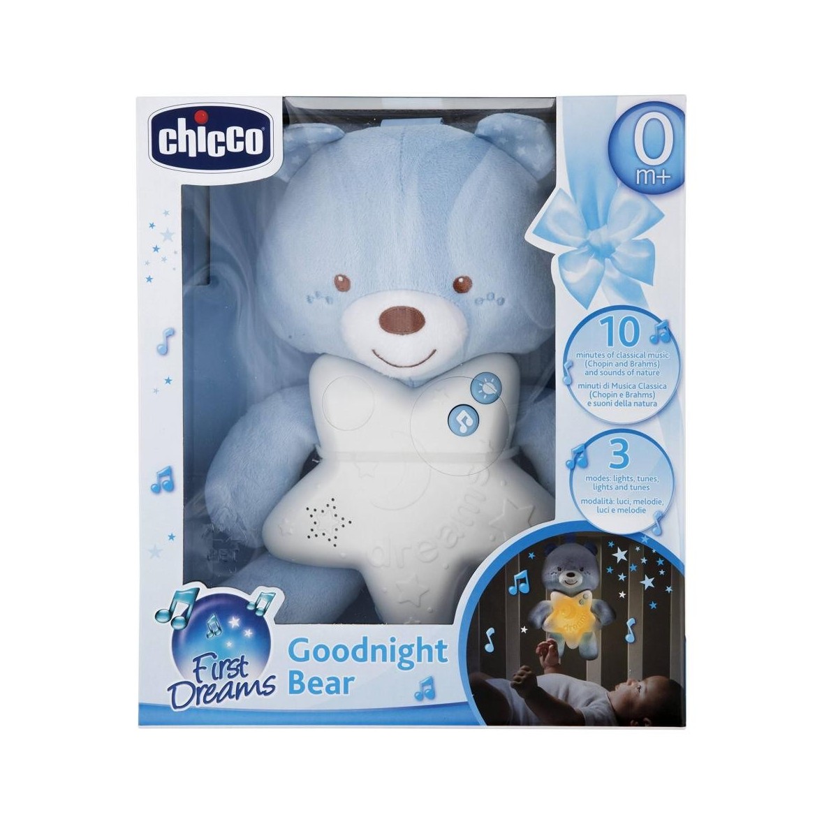 chicco osito buenas noches azul