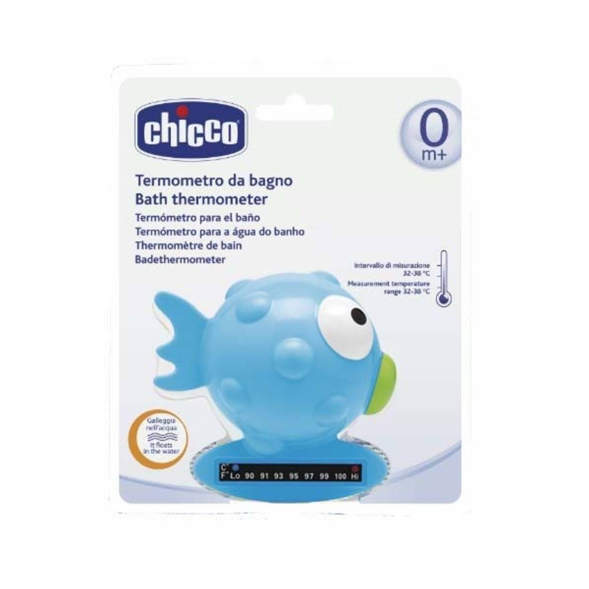 chicco termometro bano pez azul