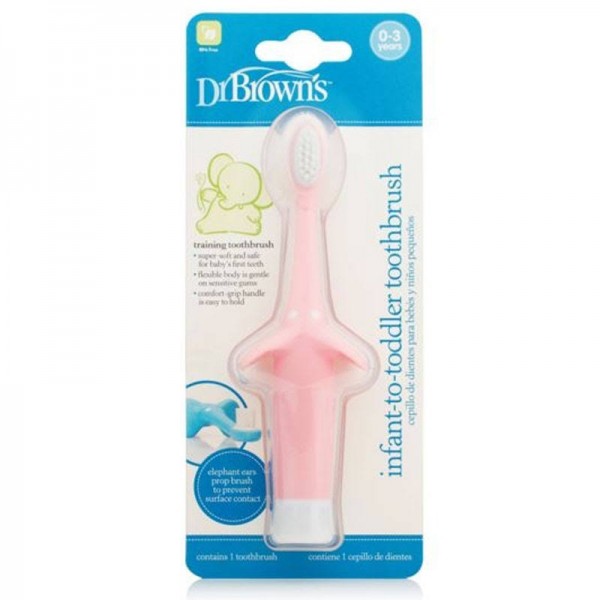 dr brown cepillo de dientes rosa