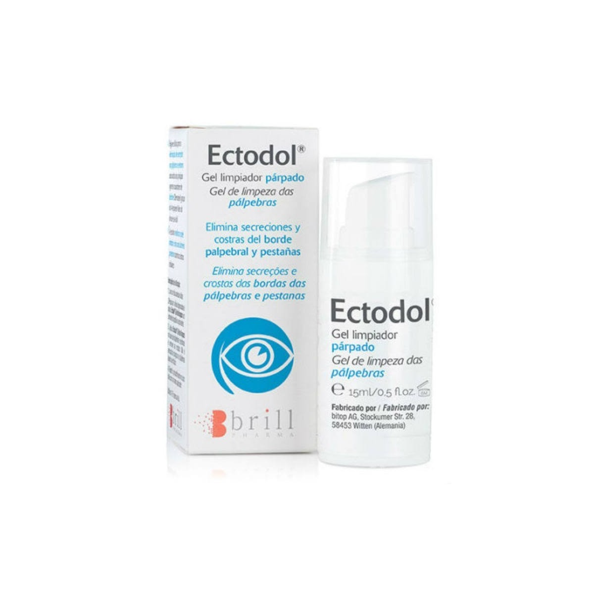 ectodol gel limpiador parpados 15ml