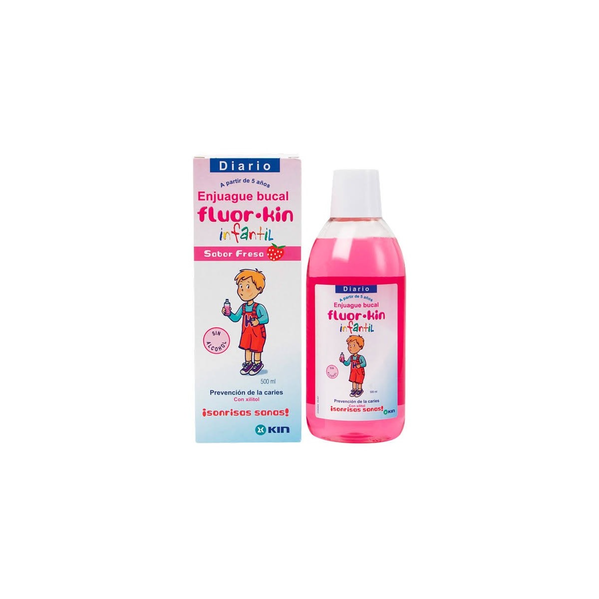 fluor kin infantil fresa enjuague 500 ml