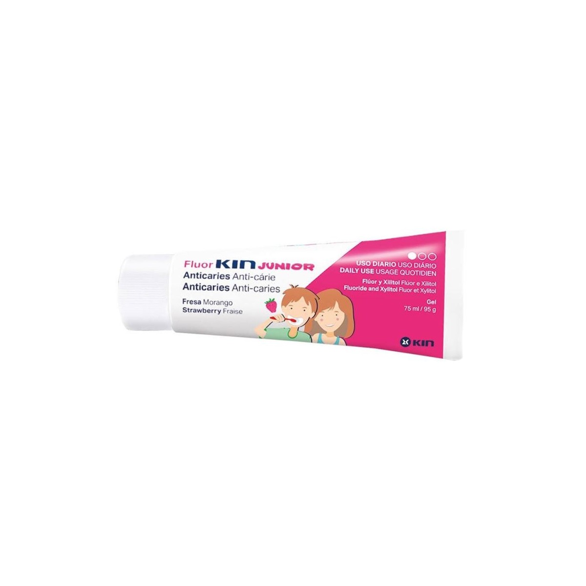 fluor kin gel junior 75 ml fresa