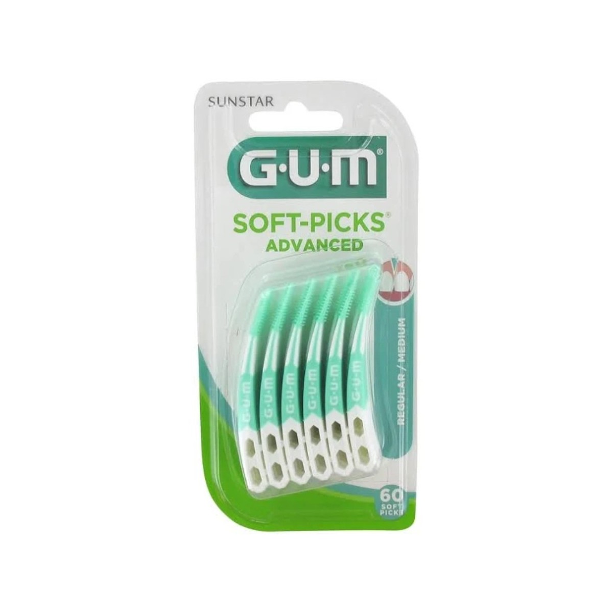 gum soft picks advanced regular 60 unidades