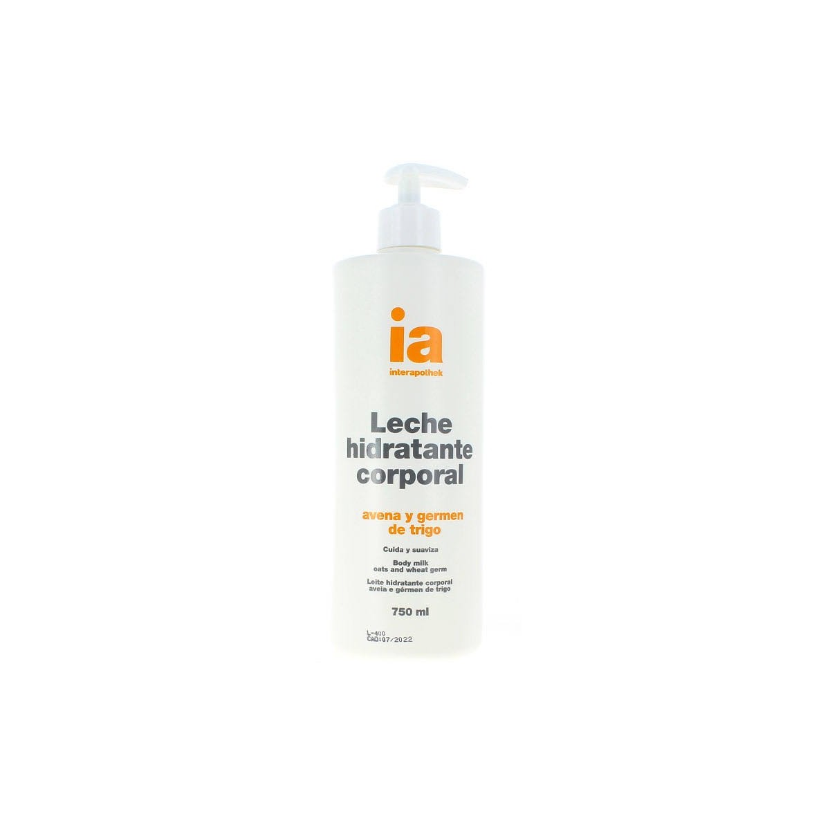 interapothek leche hidratante corporal avena y germen de trigo 750ml
