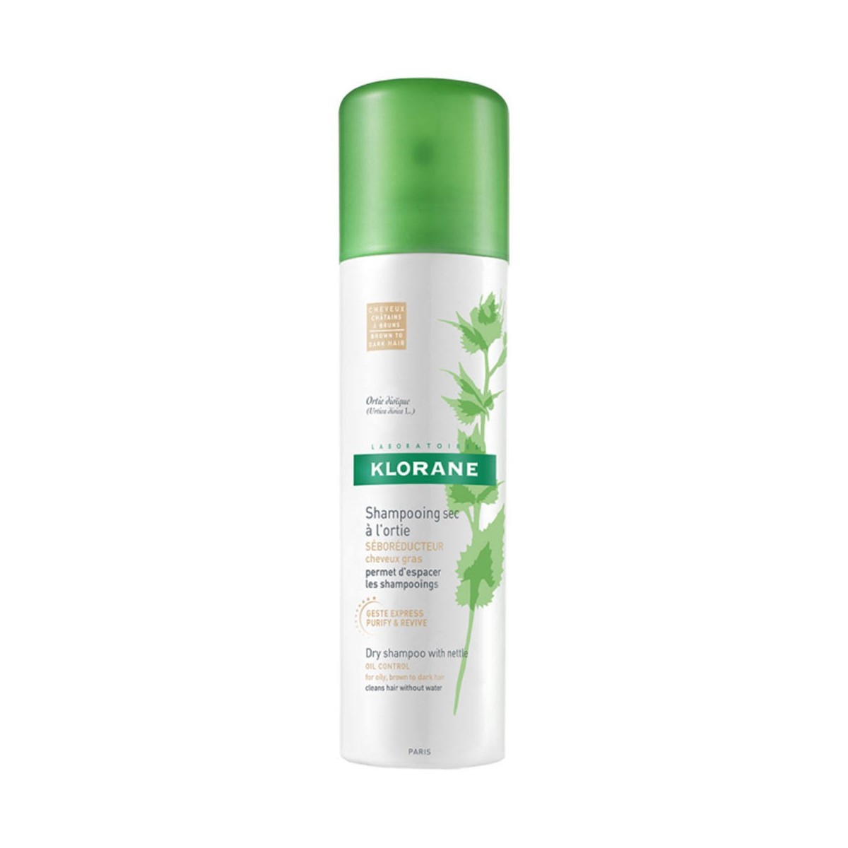 klorane champu seco ortiga cabello oscuro 150ml