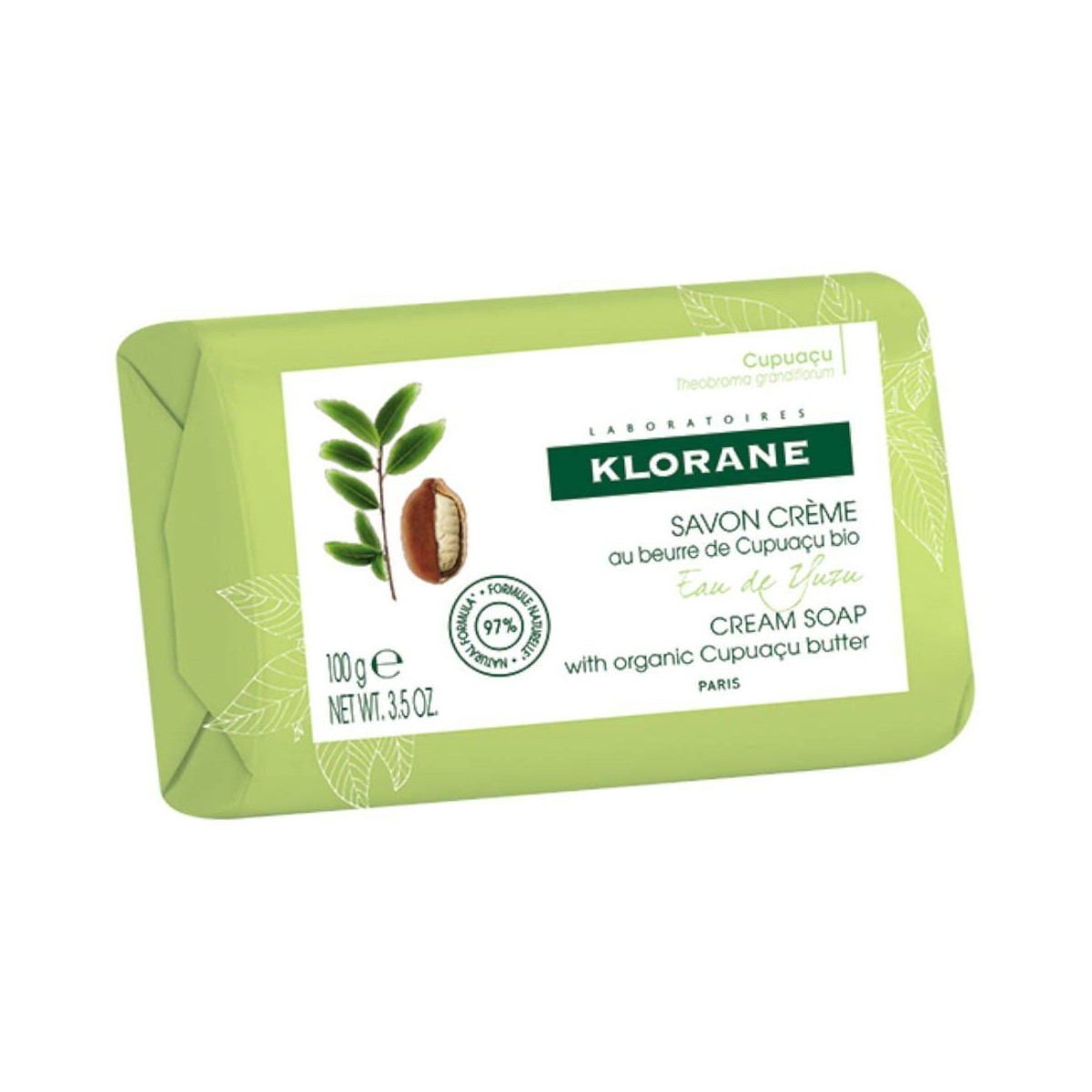 klorane jabon eau de yuzu 100g