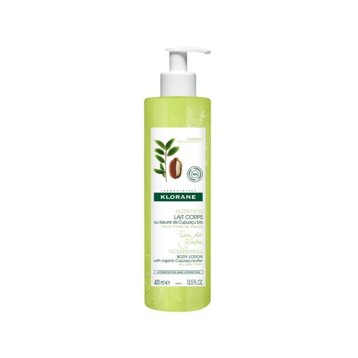 klorane leche corporal eau de yuzu 400 ml