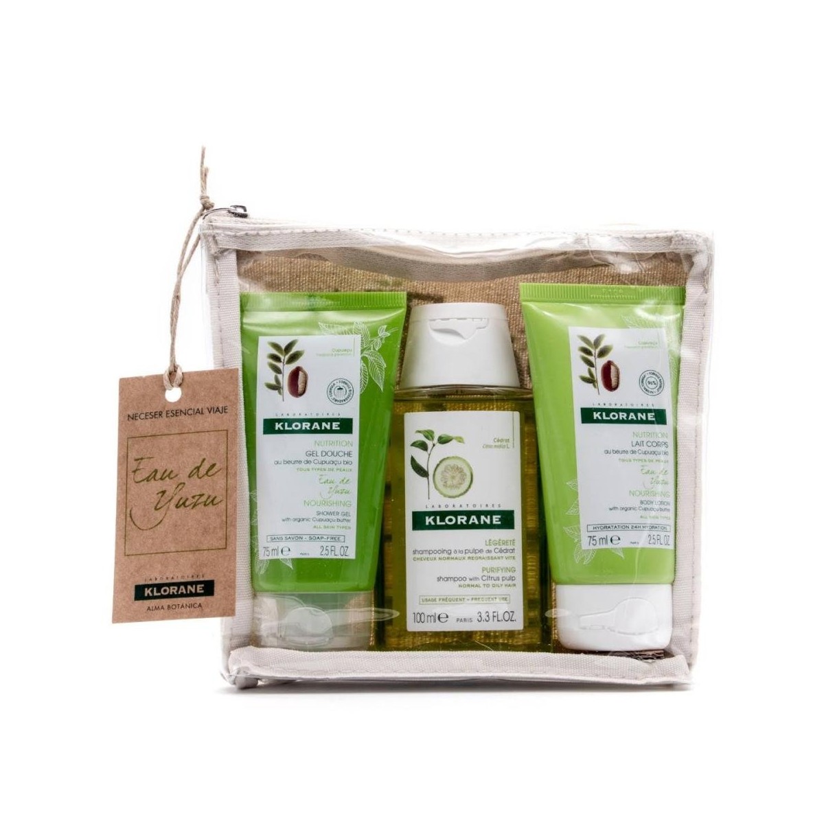 klorane pack minis eau yuzu neceser