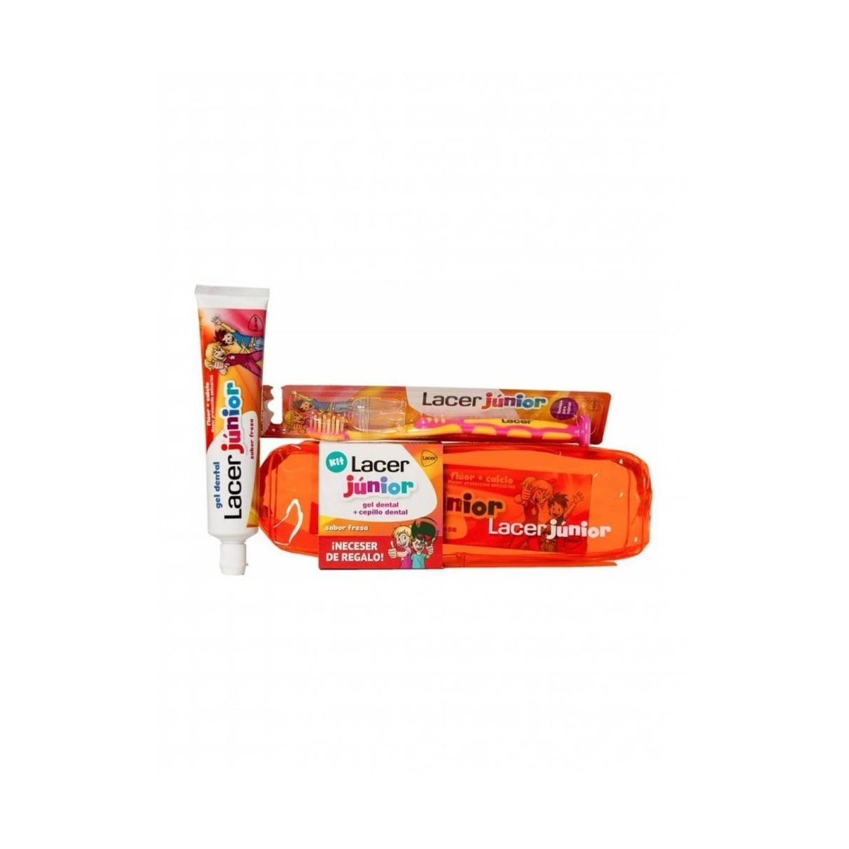 lacer junior neceser gel dental 75 ml cepillo