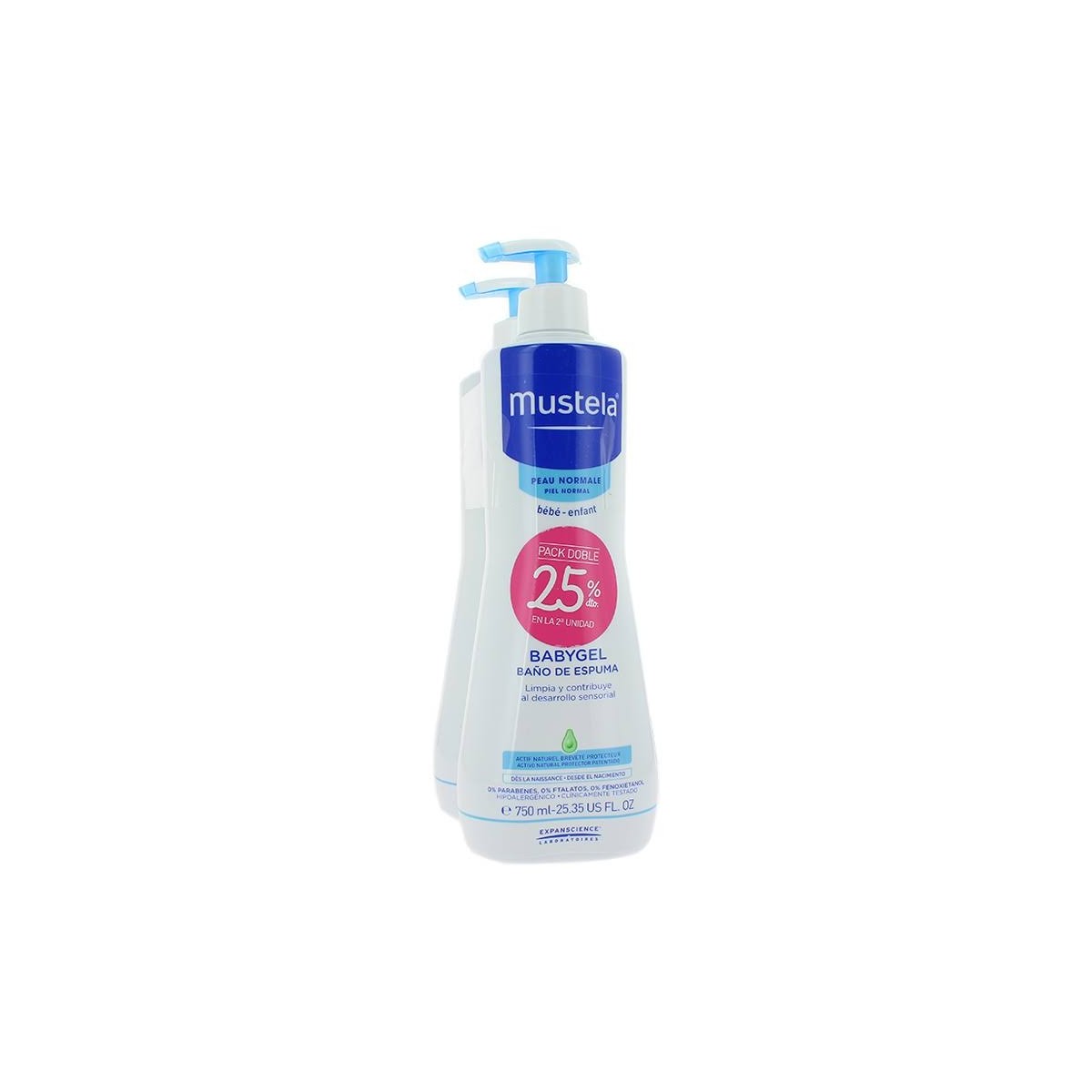 mustela babygel duplo 750 ml