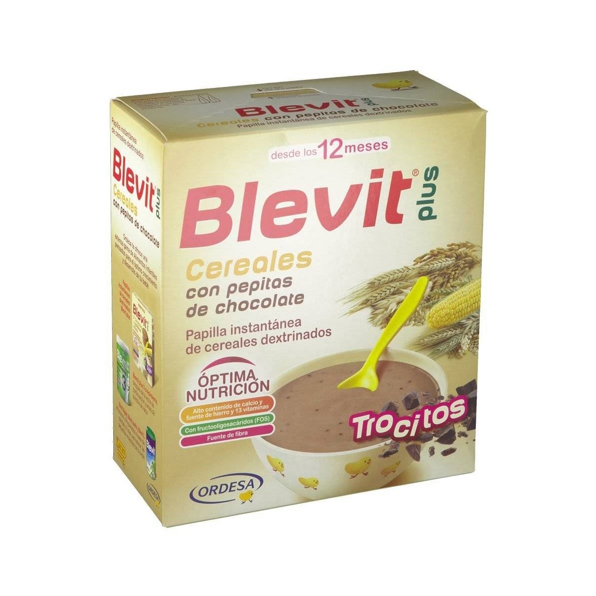 blevit plus trocitos cereales con pepitas de chocolate 600 g