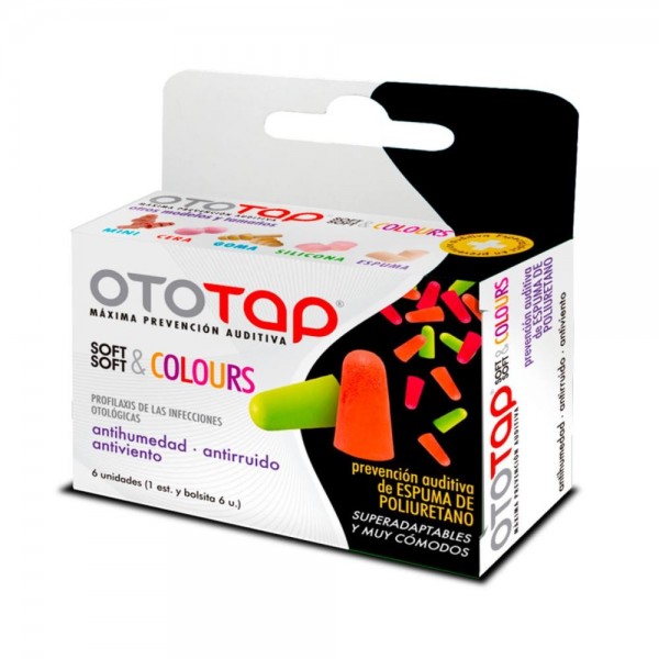 ototap soft colours tapones oidos poliuretano 6uds