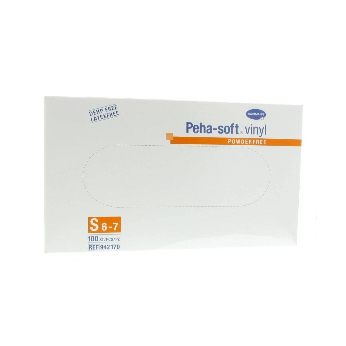 hartmann guantes peha soft vinilo talla s 100 uds