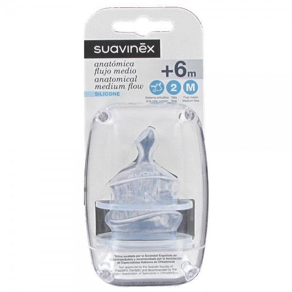 suavinex tetina silicona anatomica t2m 2 u