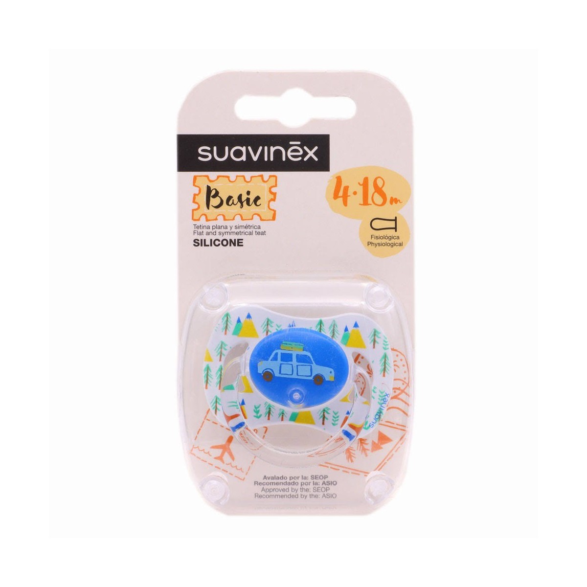 suavinex chupete wanderlust basic silicona tetina fisiologica 4 18m