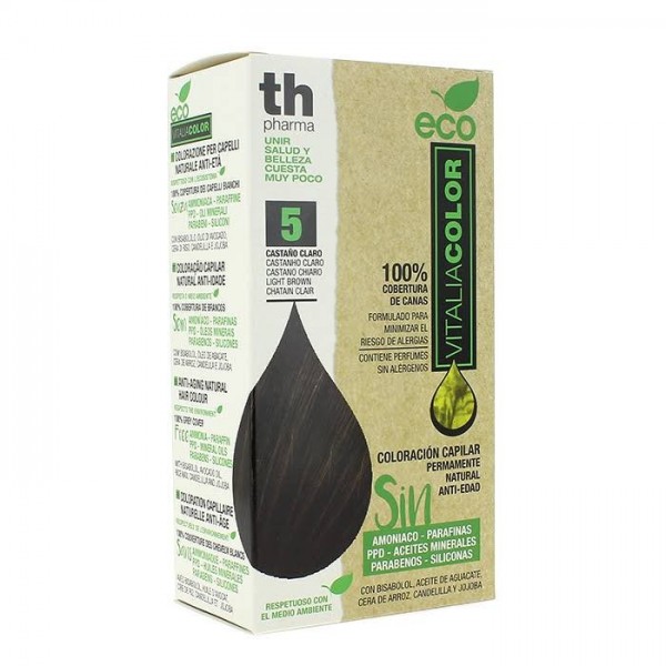 th pharma tinte coloracion capilar color eco no 5 castano claro