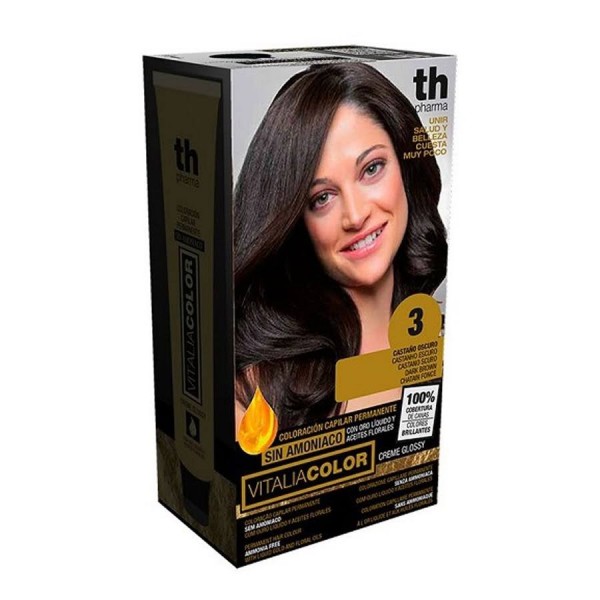 th pharma vitalia color tinte no 3 sin amoniaco castano oscuro