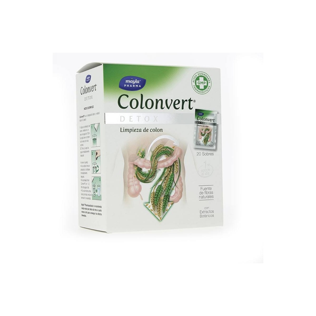 colonvert detox 20 sobres mayla pharma