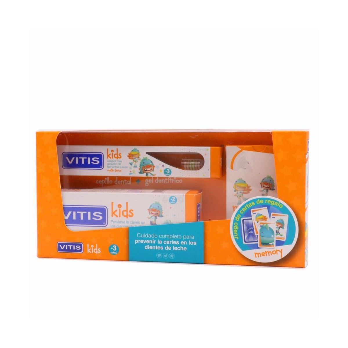 vitis kids cepillo dental gel dentrifico 50ml regalo neceser