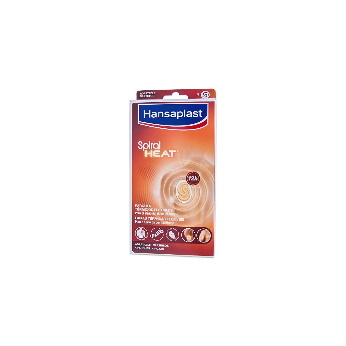 hansaplast spiral heat parches adaptables 4 ud