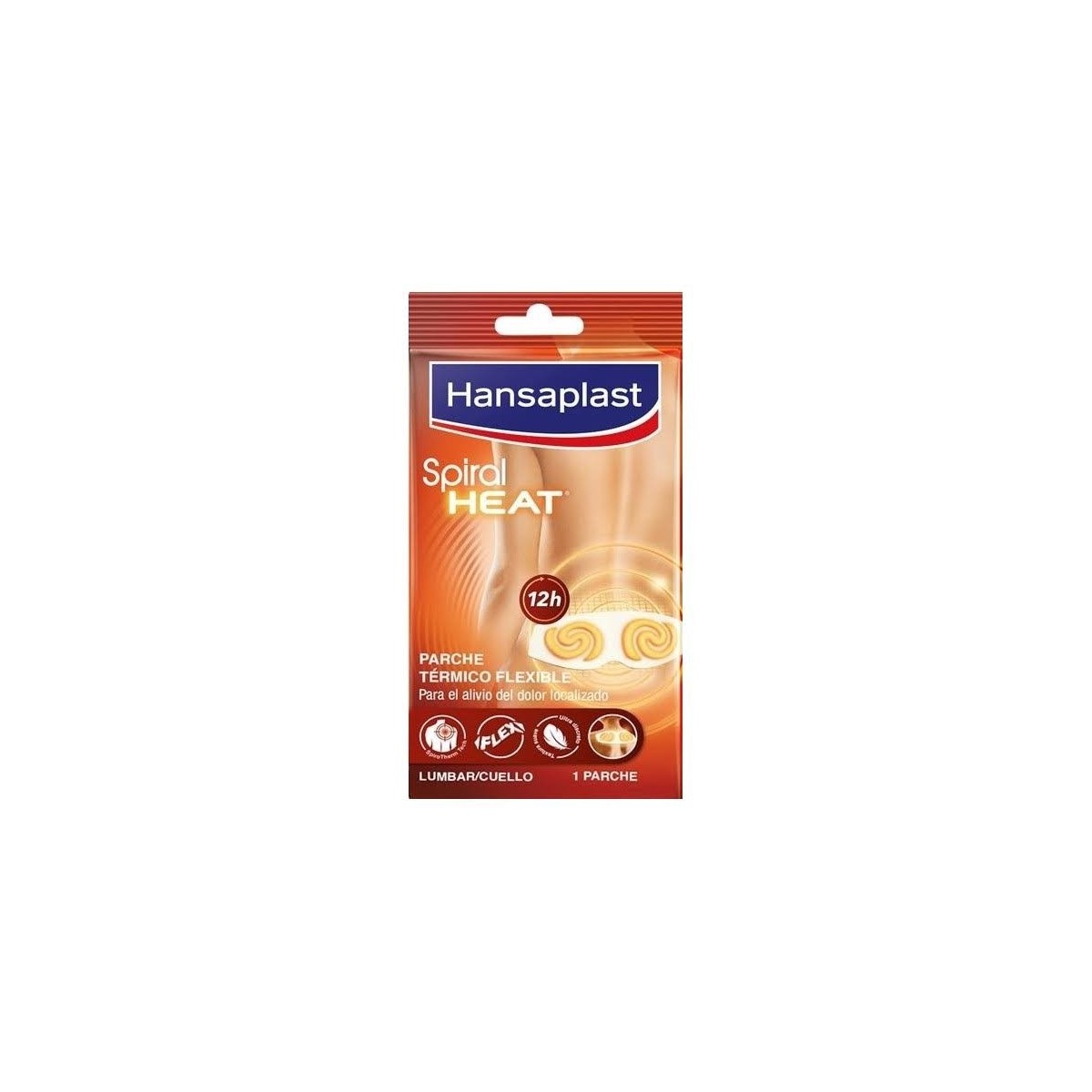 hansaplast spiral heat parche termico lumbar cuello 1 parche
